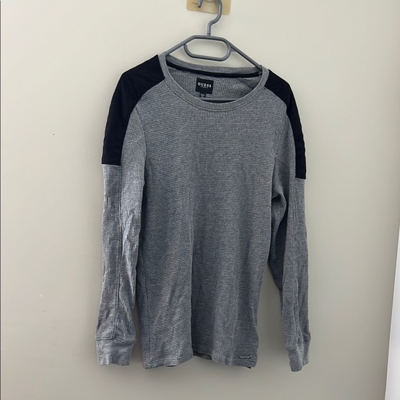 Guess Other - Guess Gray and Black Long Sleeve Tees Casual Style
